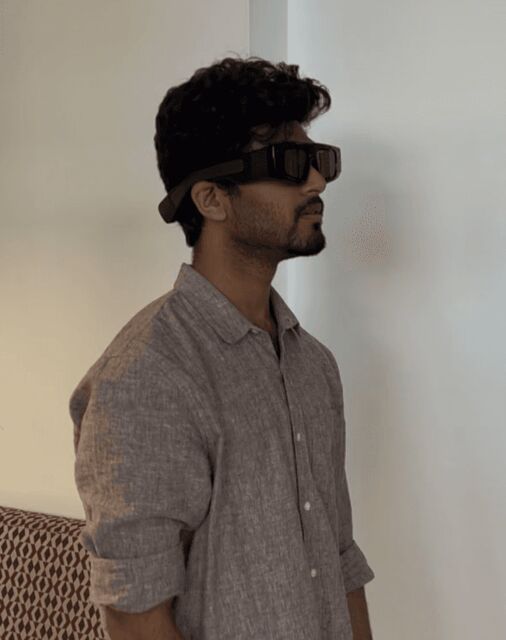 Apoorv wearing Snap Spectacles