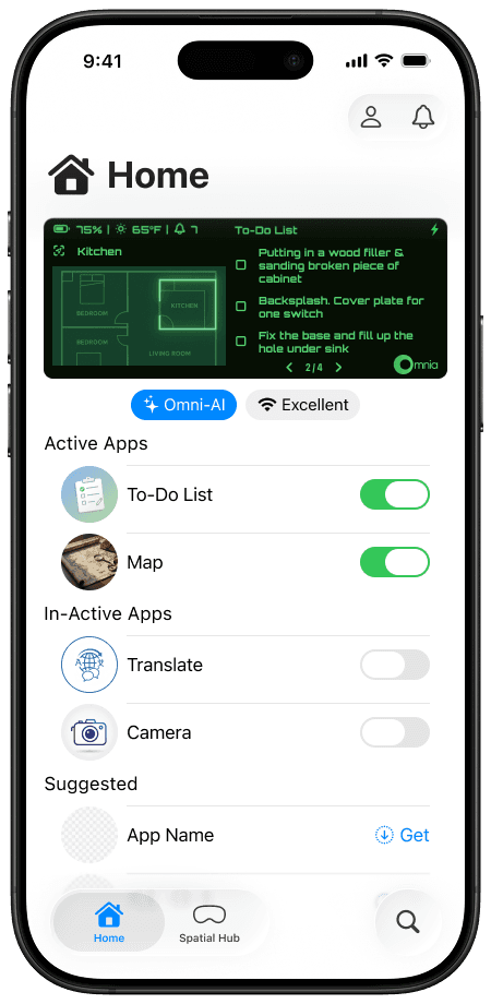 SiteLens — Home Screen