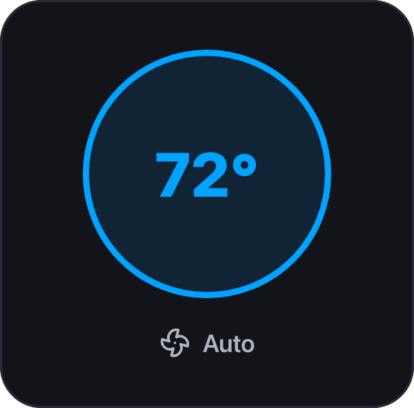 Climate Dial widget: Rotary temperature control